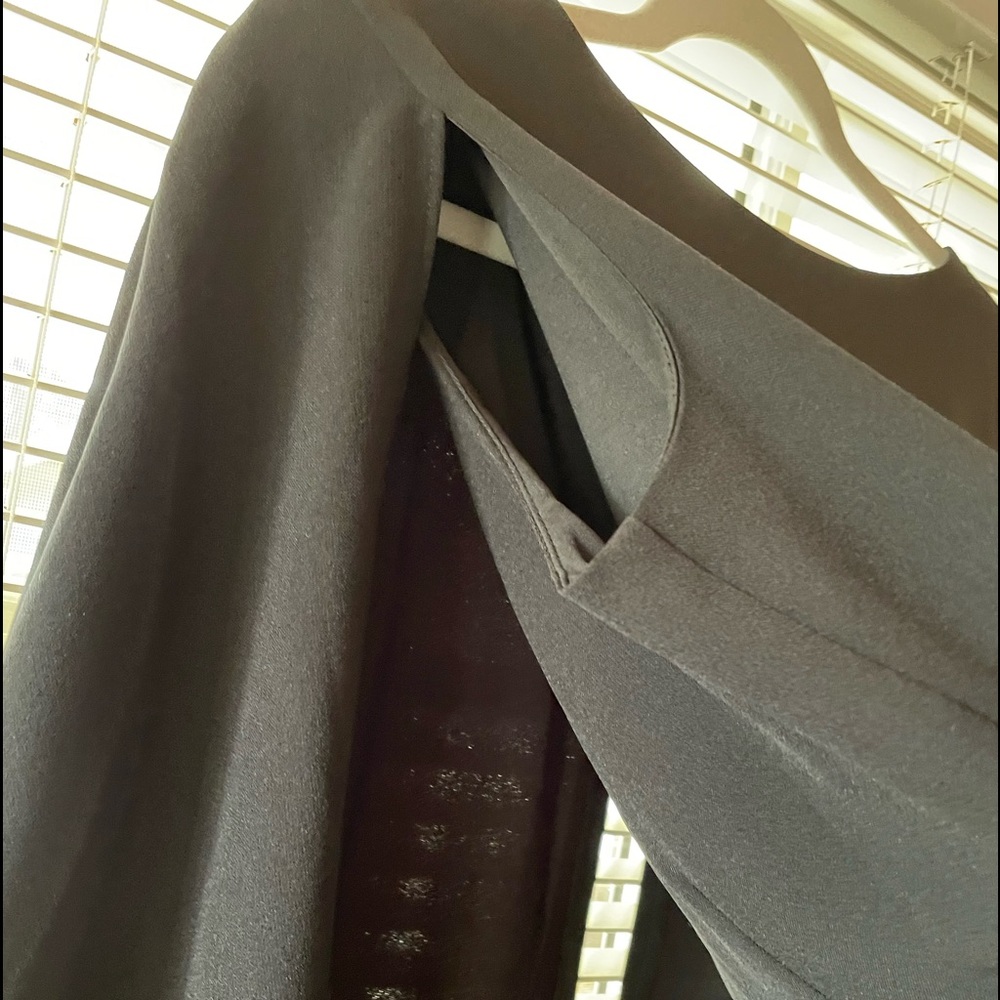 Black dress with shawl attached
